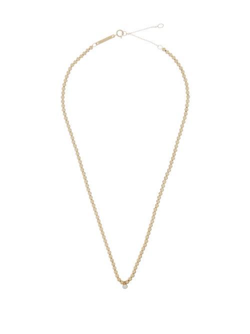 Matchesfashion.com Zo Chicco - Diamond & 14kt Gold Beaded Necklace - Womens - Gold