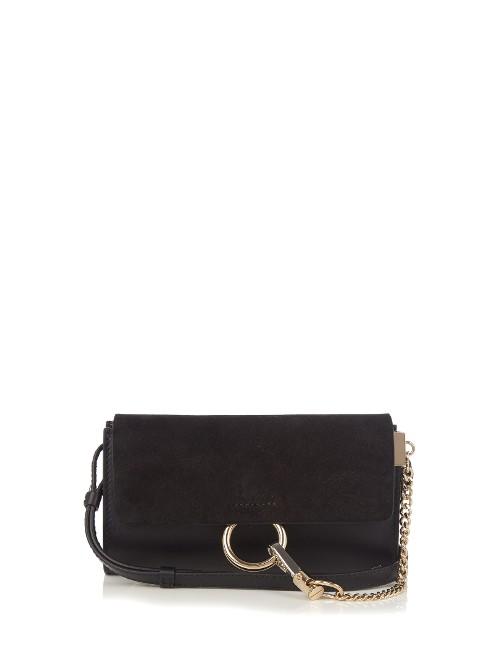 Chloé Faye Mini Leather And Suede Cross-body Bag