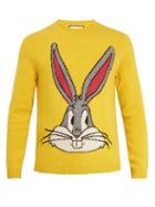 Matchesfashion.com Gucci - Bugs Bunny Wool Sweater - Mens - Yellow