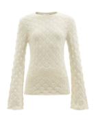 Chlo - Feather-stitch Cashmere Sweater - Womens - White