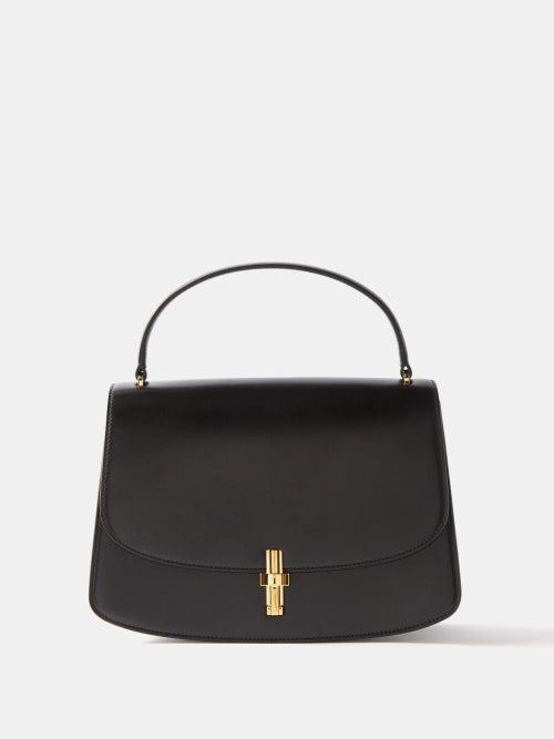The Row - Sofia 10.00 Medium Leather Top Handle Bag - Womens - Black