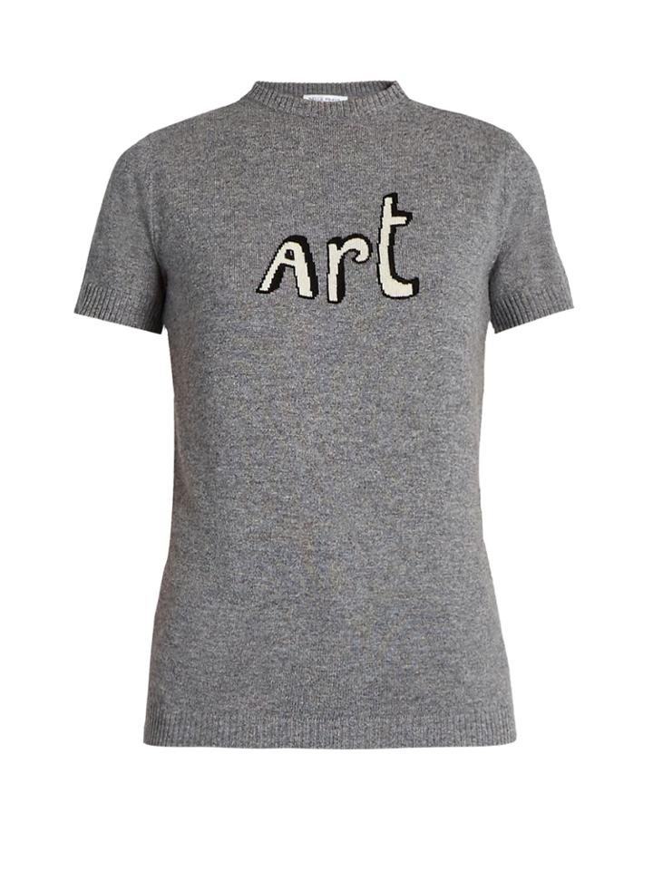 Bella Freud Art Short-sleeved Cashmere Sweater