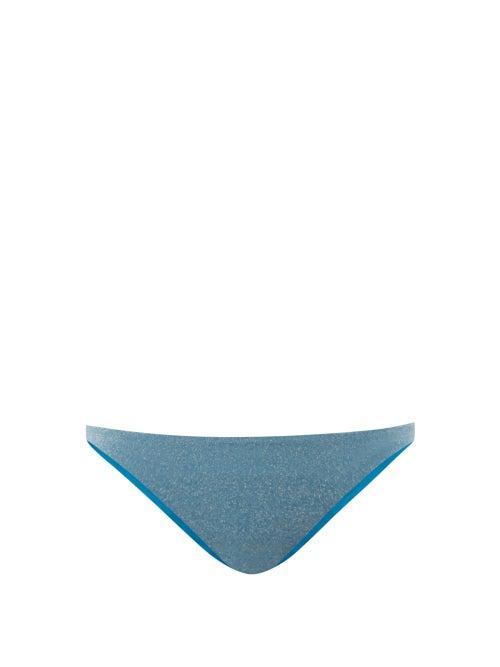 Sara Cristina - Cayenne Lam-jersey Bikini Briefs - Womens - Blue