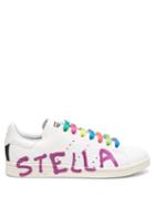Stella Mccartney - X Adidas Stan Smith Faux-leather Trainers - Womens - White Multi