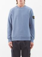 Stone Island - Logo-patch Cotton-jersey Sweatshirt - Mens - Dark Blue