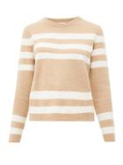 Matchesfashion.com Allude - Striped Cashmere Blend Sweater - Womens - Brown Multi