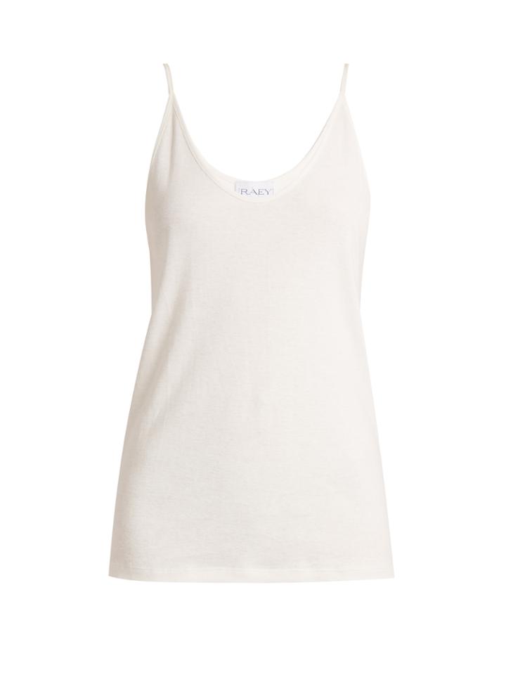 Raey Deep Scoop-neck Ribbed-jersey Cami Top
