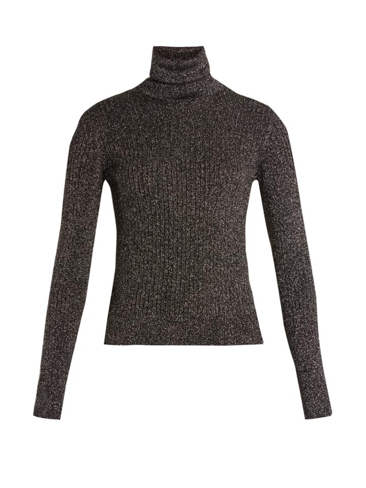 Saint Laurent Roll-neck Ribbed Sweater
