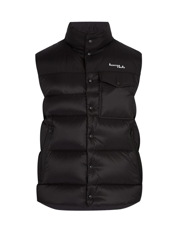 7 Moncler Fragment Logo-embroidered Down-filled Gilet