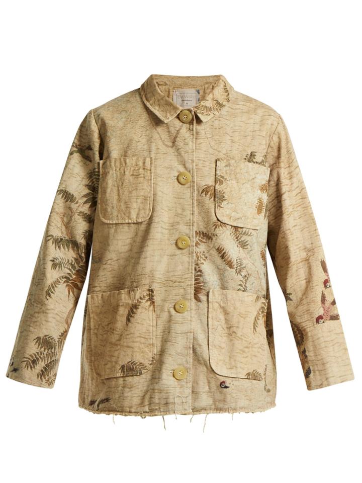 By Walid Hazy-jungle Print Cotton-canvas Jacket