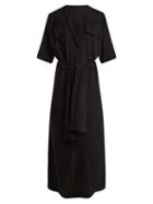 Matchesfashion.com Raey - Crepe Shirtdress - Womens - Black