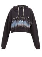 Matchesfashion.com Re/done Originals - X The Attico Scenery Print Hooded Sweatshirt - Womens - Black Multi