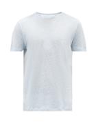 Derek Rose - Linen-jersey T-shirt - Mens - Light Blue