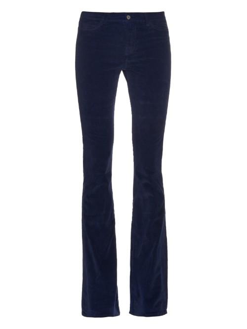 Mih Jeans Marrakesh Mid-rise Kick-flare Velvet Trousers