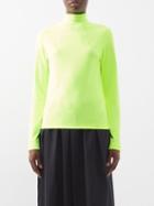 Noir Kei Ninomiya - High-neck Jersey Long-sleeved Top - Womens - Yellow
