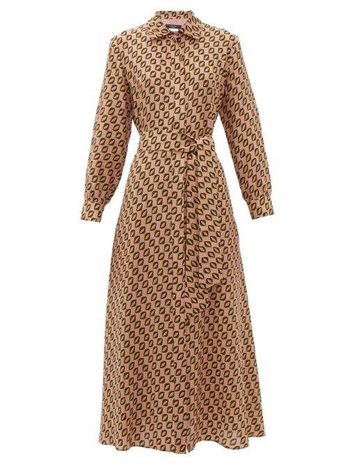 Matchesfashion.com Weekend Max Mara - Samantha Shirtdress - Womens - Pink Multi