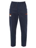 Matchesfashion.com Gucci - Web-stripe Cotton-canvas Track Pants - Mens - Navy