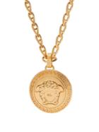 Matchesfashion.com Versace - Collana Metallo Medusa Coin And Charm Necklace - Mens - Gold