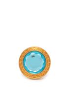 Matchesfashion.com Versace - Crystal Dome Ring - Womens - Blue