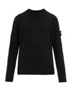 Matchesfashion.com Stone Island - Logo Patch Wool Sweater - Mens - Black