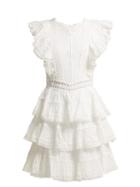 Matchesfashion.com Zimmermann - Juniper Tiered Pintucked Cotton Dress - Womens - Ivory