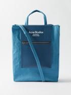 Acne Studios - Baker Out Small Canvas And Leather Toe Bag - Mens - Light Blue