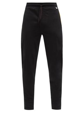 Mens Basics Paul Smith - Artist-stripe Jersey Tapered-leg Track Pants - Mens - Black