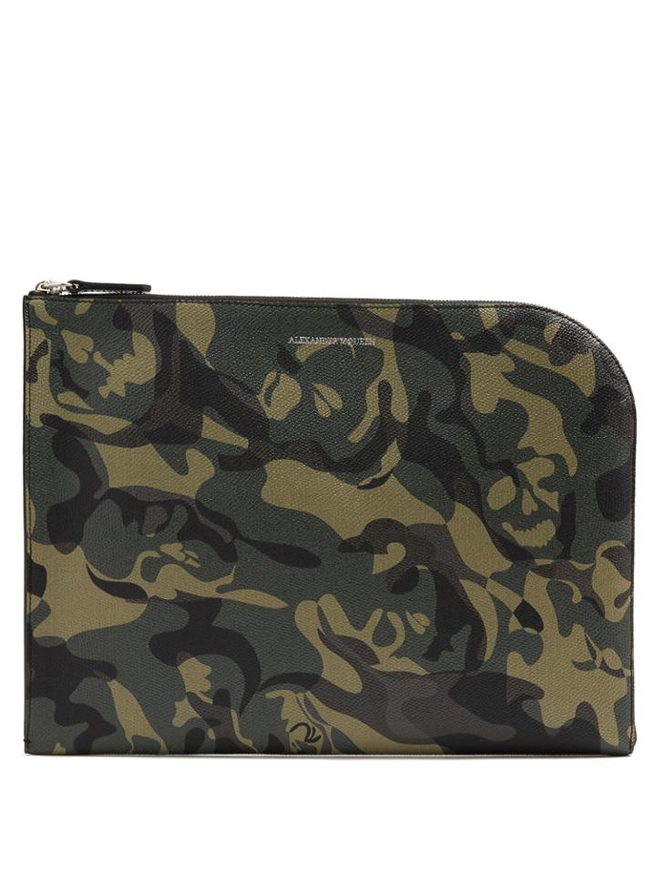 Alexander Mcqueen Camouflage-print Zip-around Pouch