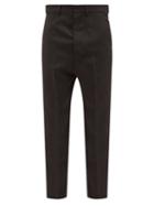 Ami - Pleated Wool Straight-leg Trousers - Mens - Black