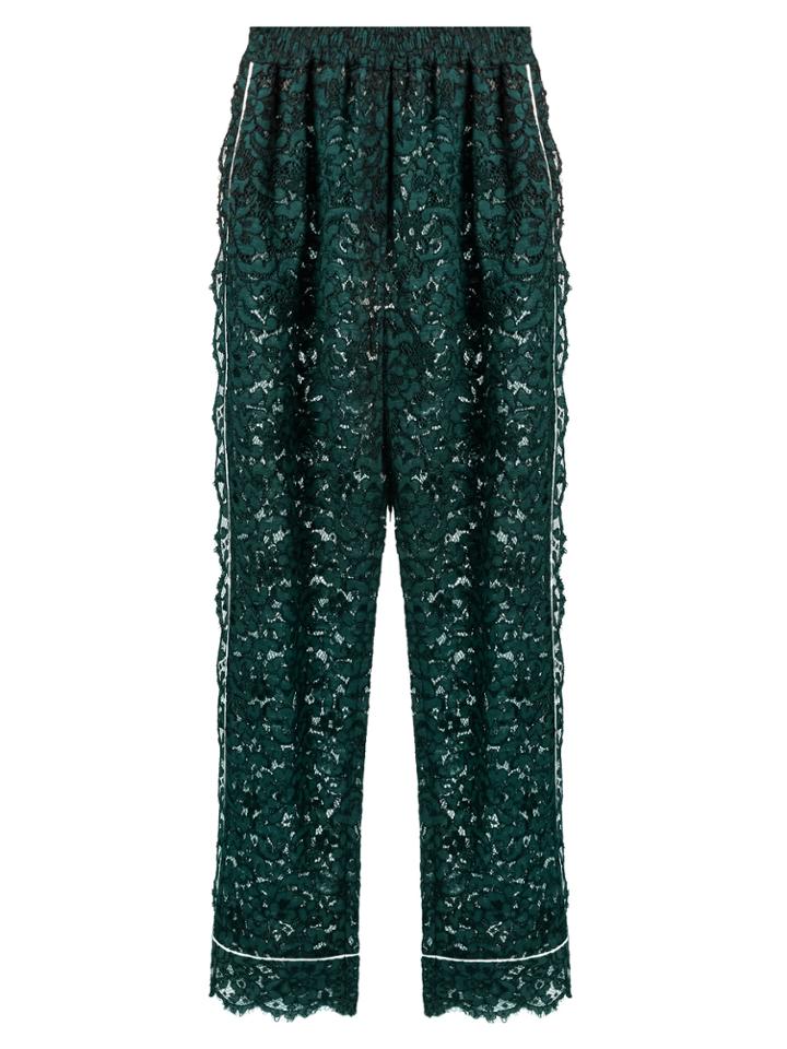 Dolce & Gabbana High-rise Straight-leg Cordonetto-lace Trousers