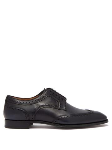 Matchesfashion.com Christian Louboutin - Cousin Platerissimo Leather Brogues - Mens - Navy