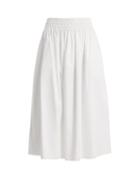 Matchesfashion.com The Row - Betsy Stretch Cotton Midi Skirt - Womens - White