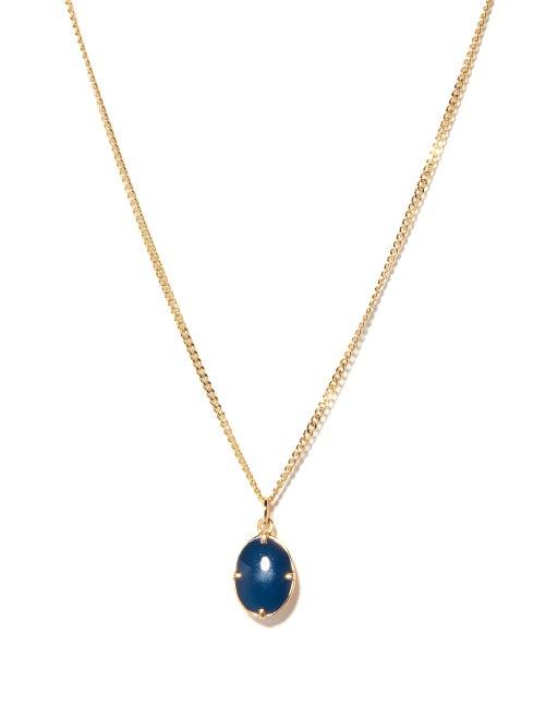 Matchesfashion.com Miansai - Portal 14kt Gold-vermeil Pendant Necklace - Mens - Blue Gold