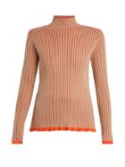 Matchesfashion.com Burberry - Contrast Trim Cashmere Blend Sweater - Womens - Beige