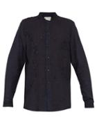 Matchesfashion.com By Walid - Tarek 1920s Floral Embroidered Linen Shirt - Mens - Indigo