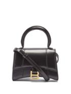 Matchesfashion.com Balenciaga - Hourglass Mini Leather Cross-body Bag - Womens - Black