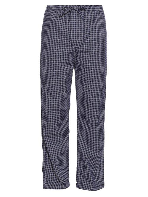 Matchesfashion.com Derek Rose - Checked Brushed Cotton Pyjama Trousers - Mens - Navy Multi