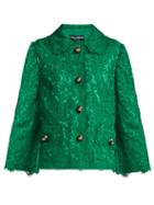 Matchesfashion.com Dolce & Gabbana - Cropped Lace Jacket - Womens - Dark Green