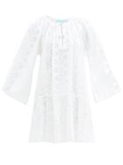 Matchesfashion.com Melissa Odabash - Corina Broderie-anglaise Cotton Dress - Womens - White