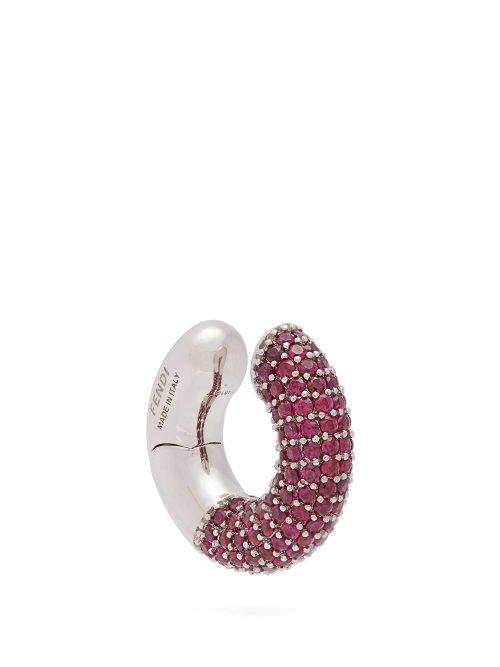 Matchesfashion.com Fendi - Crystal Embellished Ear Cuff - Womens - Pink
