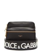 Matchesfashion.com Dolce & Gabbana - Logo Strap Leather Messenger Bag - Mens - Black