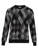 Saint Laurent Geometric-intarsia Mohair-blend Sweater