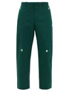 Matchesfashion.com Craig Green - Mirrorwork Poplin Straight-leg Trousers - Mens - Green