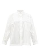 Matchesfashion.com Issey Miyake - Stand-collar Cotton Shirt - Womens - White