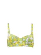 Matchesfashion.com Dodo Bar Or - Pamela Floral-print Underwired Bikini Top - Womens - Green Print