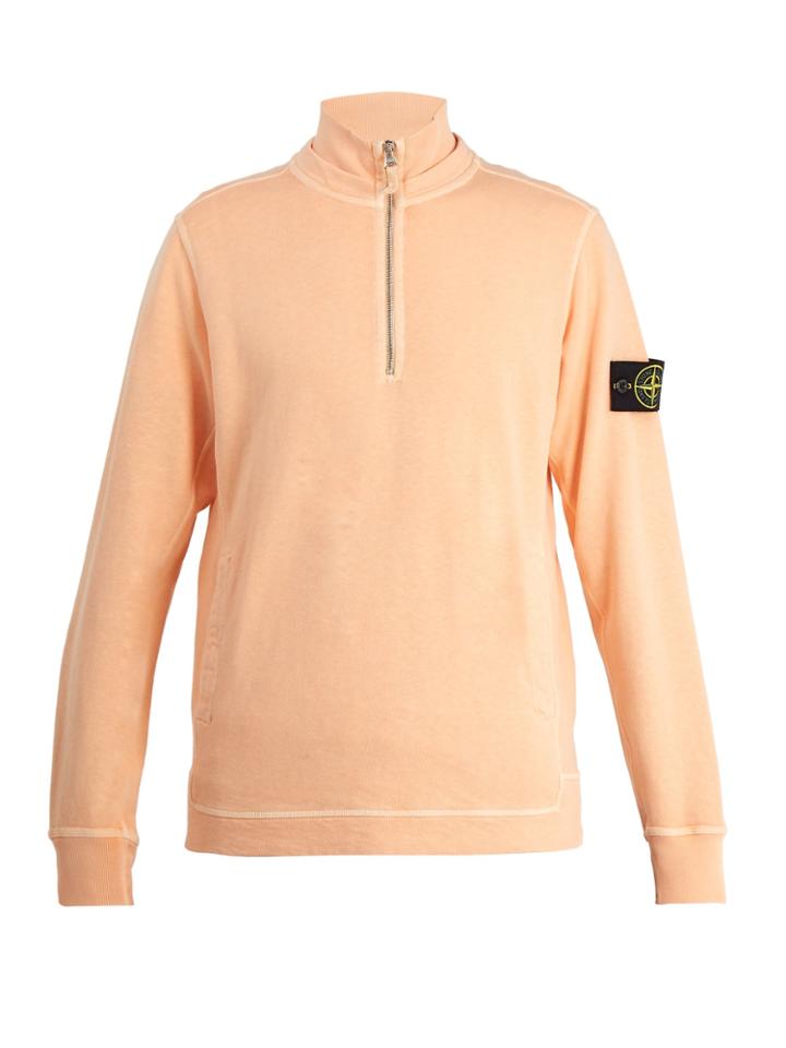 Stone Island High-neck Cotton-jersey Sweatshirt