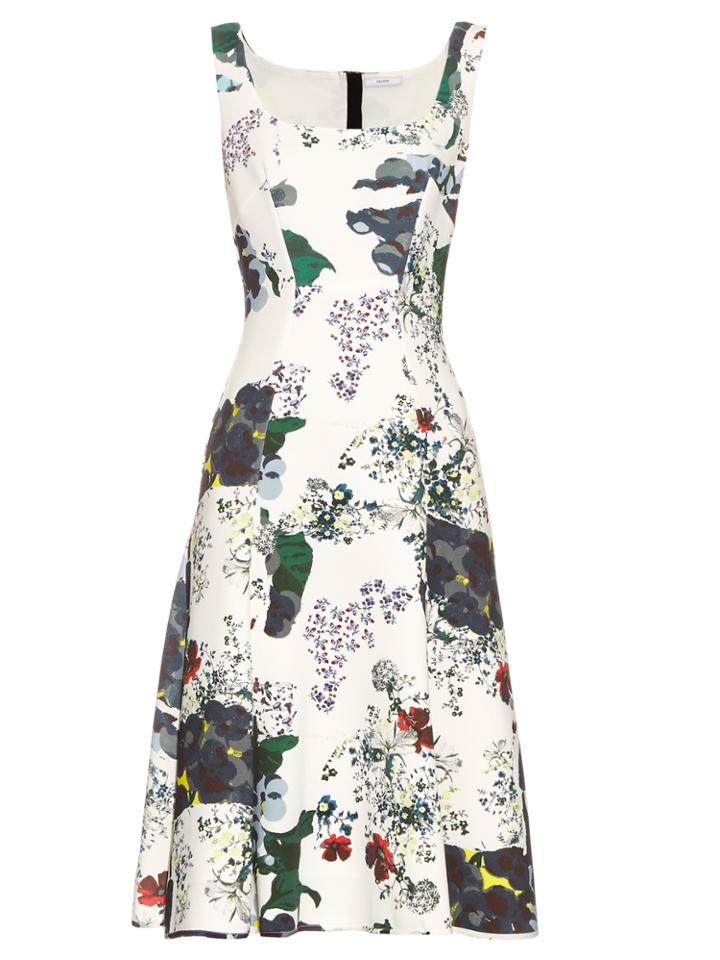 Erdem Tate Forget Me Not-print Neoprene-jersey Dress