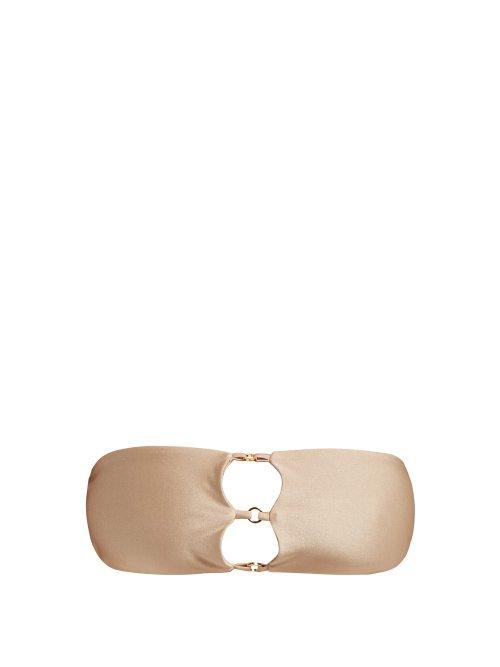 Matchesfashion.com Jade Swim - Ace 3 Ring Bandeau Bikini Top - Womens - Nude