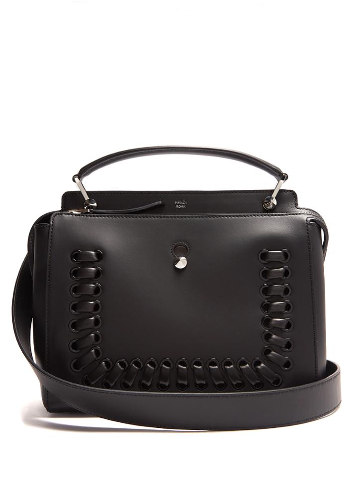 Fendi Dotcom Whipstitch Leather Bag