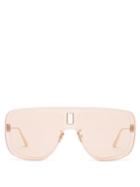 Matchesfashion.com Dior - Ultradior Aviator Acetate Sunglasses - Womens - Pink